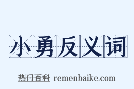 小勇反义词是什么意思的图片